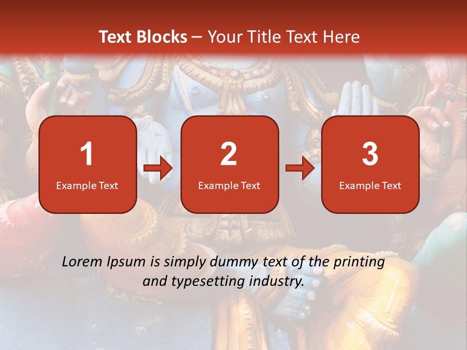 A Statue Of A Hindu God On A Red Background PowerPoint Template