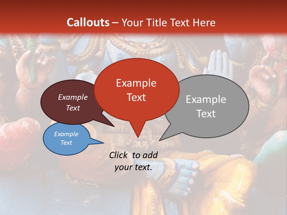 A Statue Of A Hindu God On A Red Background PowerPoint Template