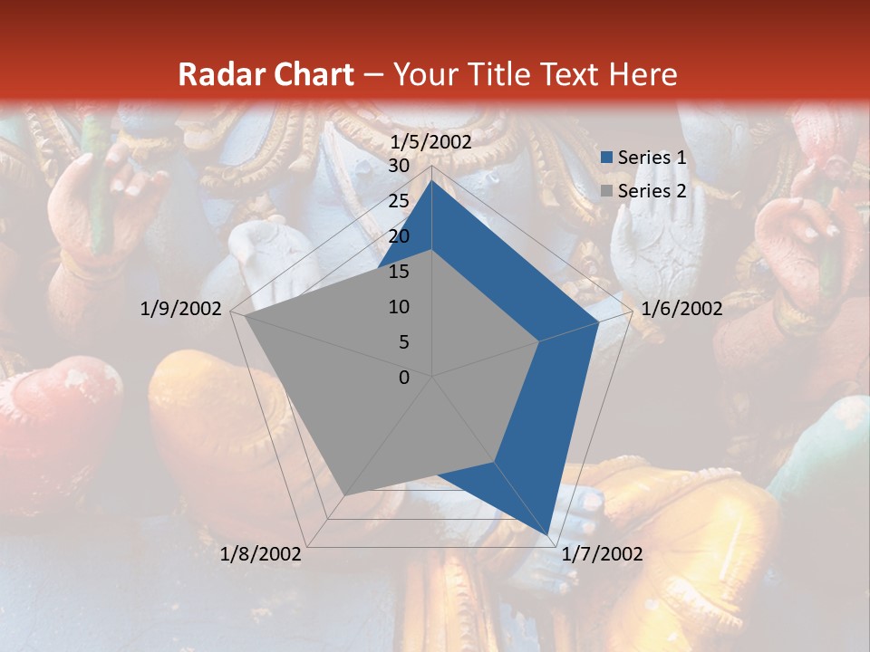 A Statue Of A Hindu God On A Red Background PowerPoint Template