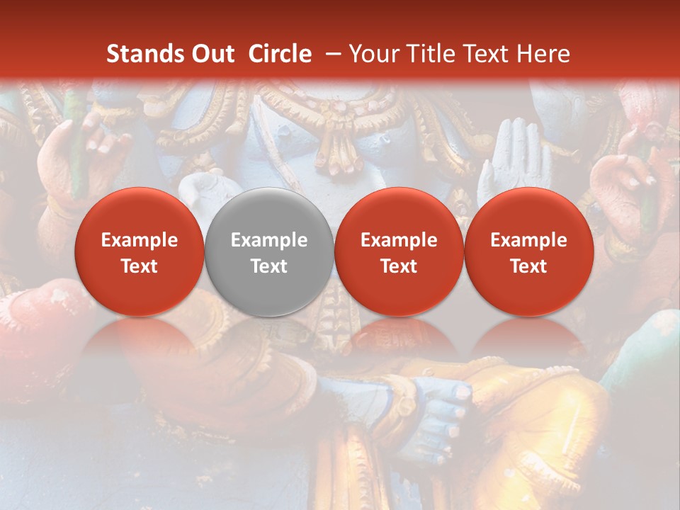A Statue Of A Hindu God On A Red Background PowerPoint Template
