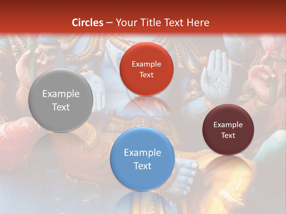 A Statue Of A Hindu God On A Red Background PowerPoint Template