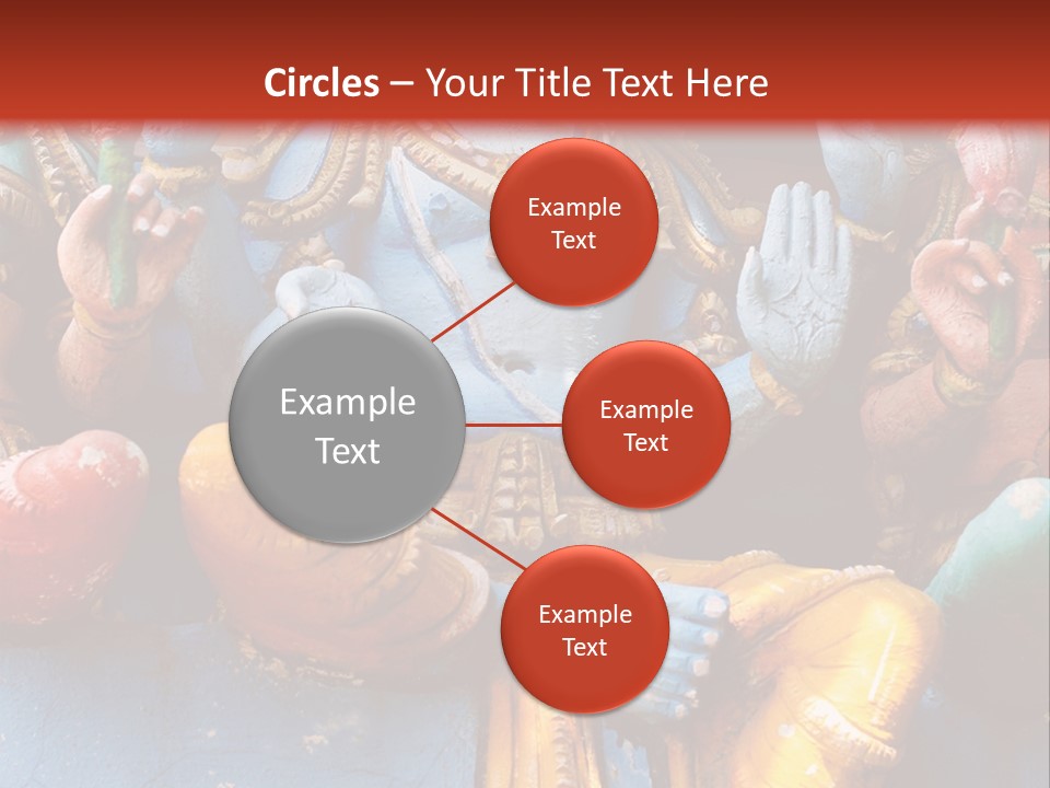 A Statue Of A Hindu God On A Red Background PowerPoint Template
