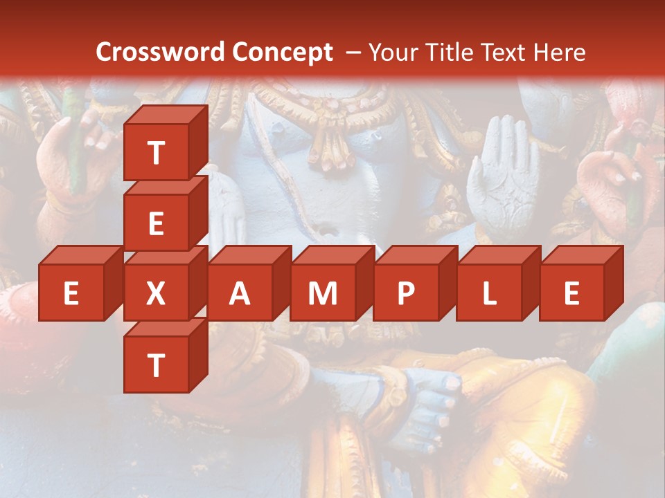 A Statue Of A Hindu God On A Red Background PowerPoint Template