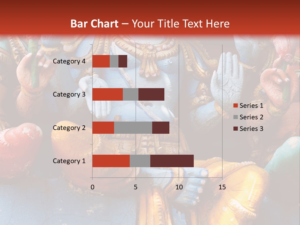 A Statue Of A Hindu God On A Red Background PowerPoint Template