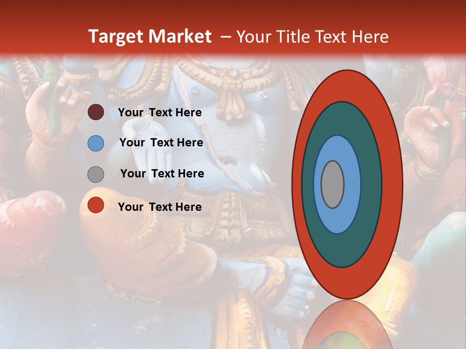 A Statue Of A Hindu God On A Red Background PowerPoint Template