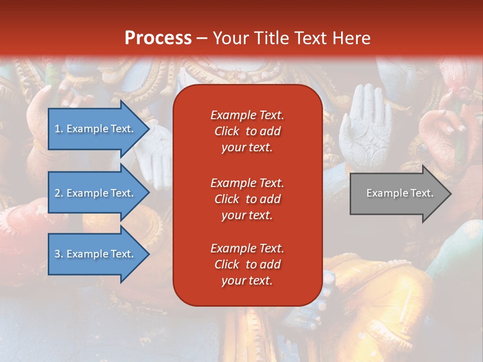 A Statue Of A Hindu God On A Red Background PowerPoint Template