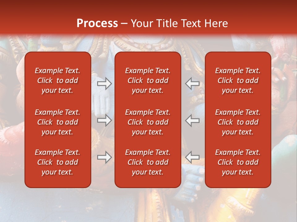 A Statue Of A Hindu God On A Red Background PowerPoint Template