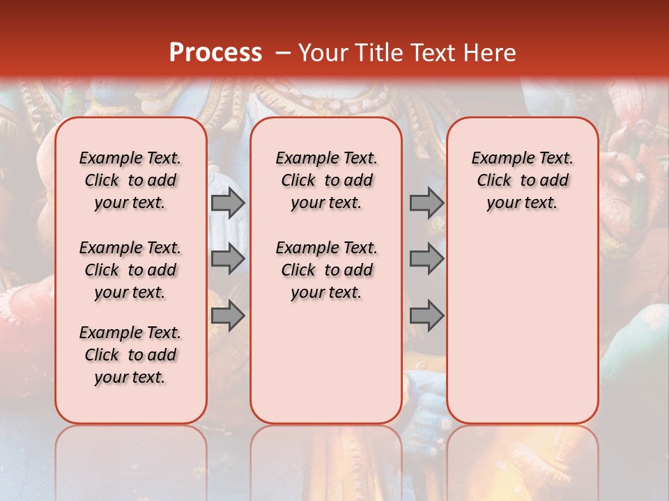 A Statue Of A Hindu God On A Red Background PowerPoint Template