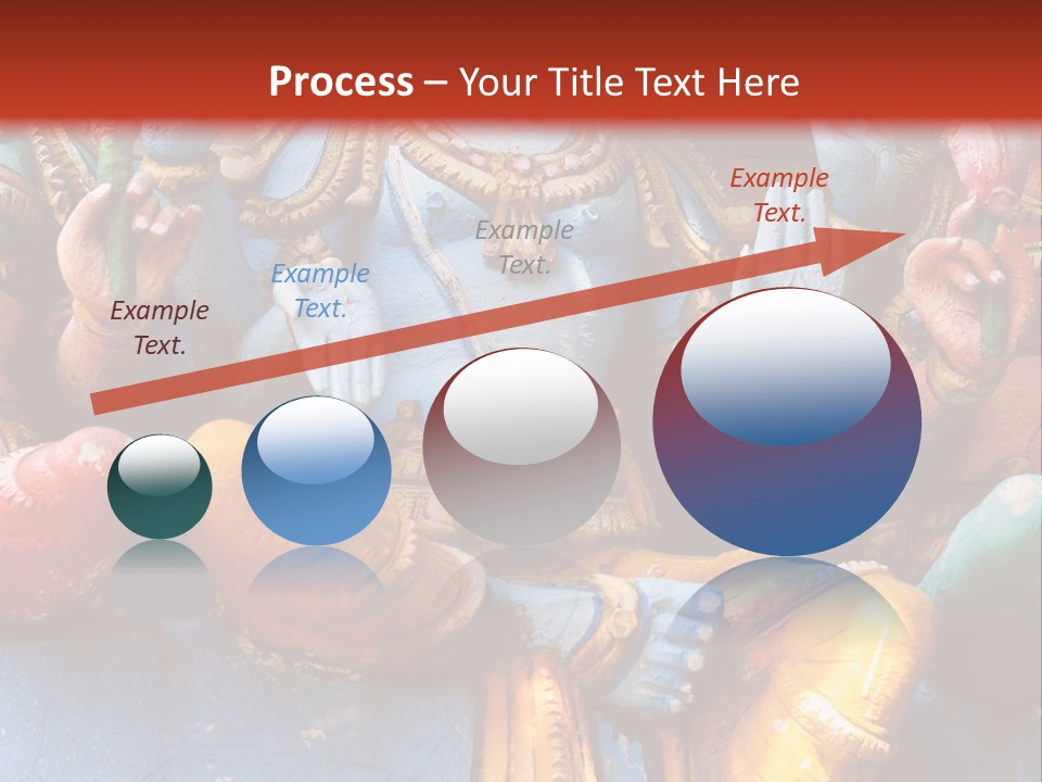 A Statue Of A Hindu God On A Red Background PowerPoint Template