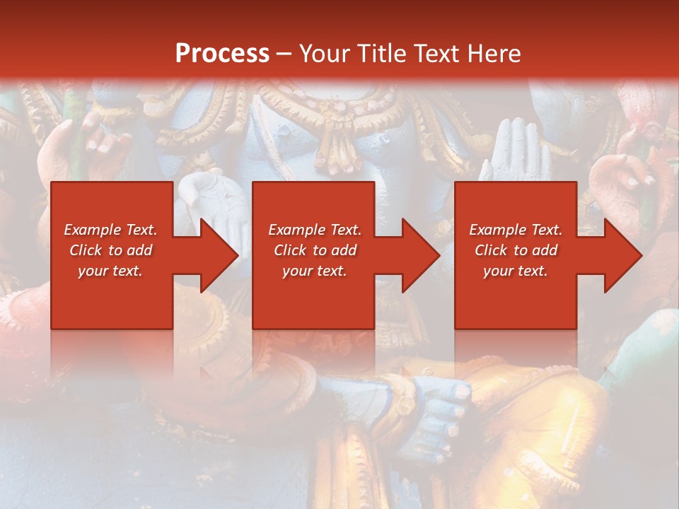A Statue Of A Hindu God On A Red Background PowerPoint Template