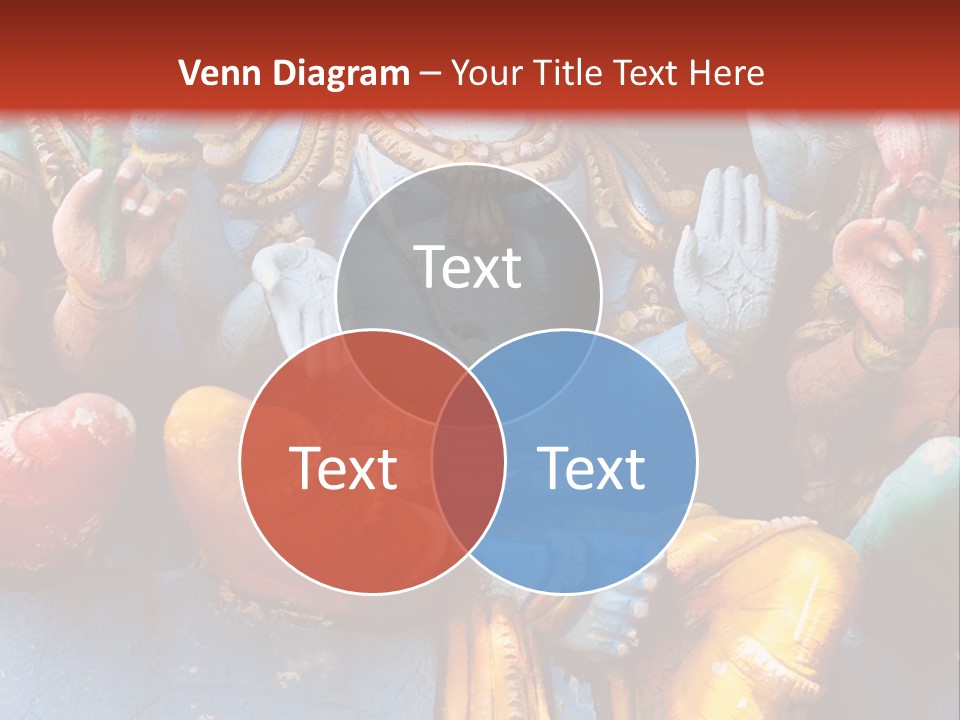 A Statue Of A Hindu God On A Red Background PowerPoint Template