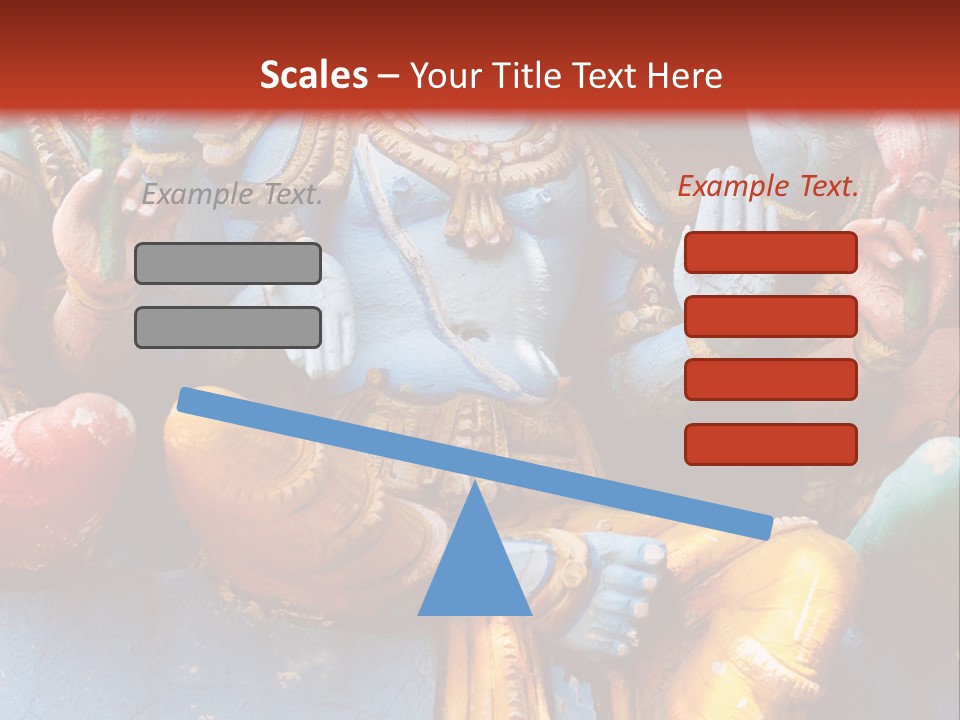 A Statue Of A Hindu God On A Red Background PowerPoint Template