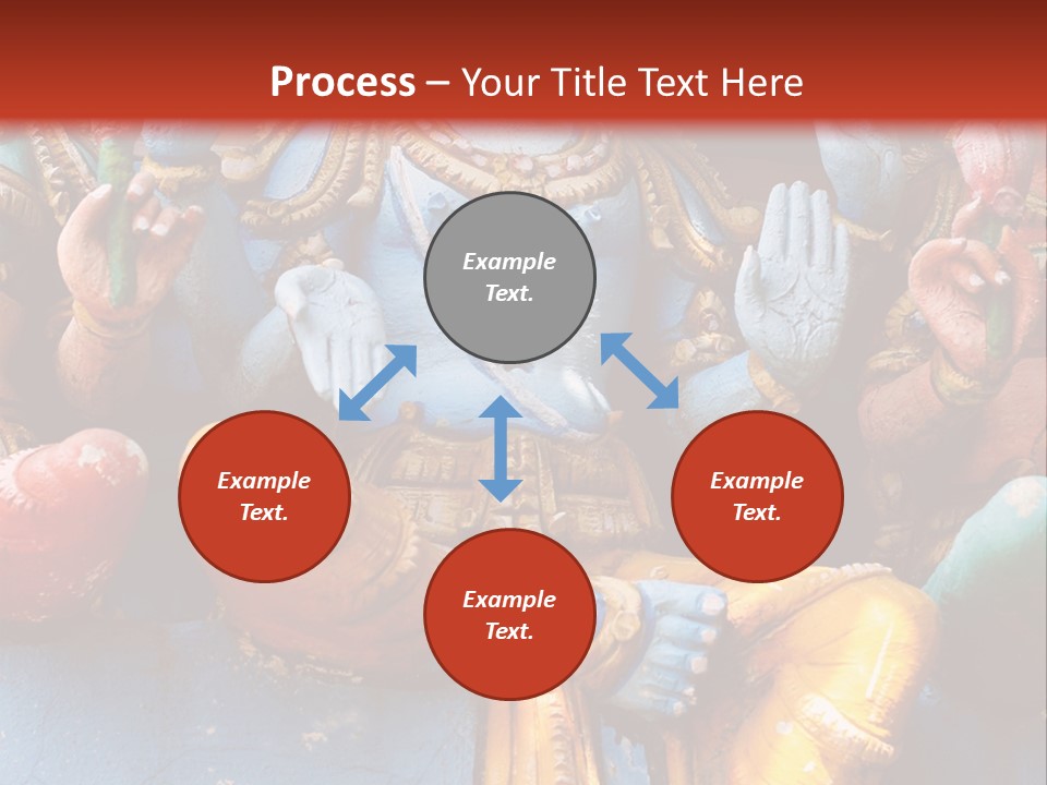 A Statue Of A Hindu God On A Red Background PowerPoint Template