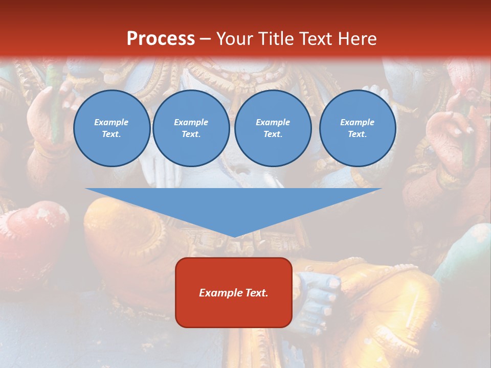 A Statue Of A Hindu God On A Red Background PowerPoint Template