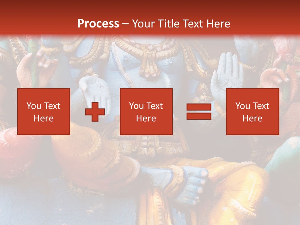 A Statue Of A Hindu God On A Red Background PowerPoint Template