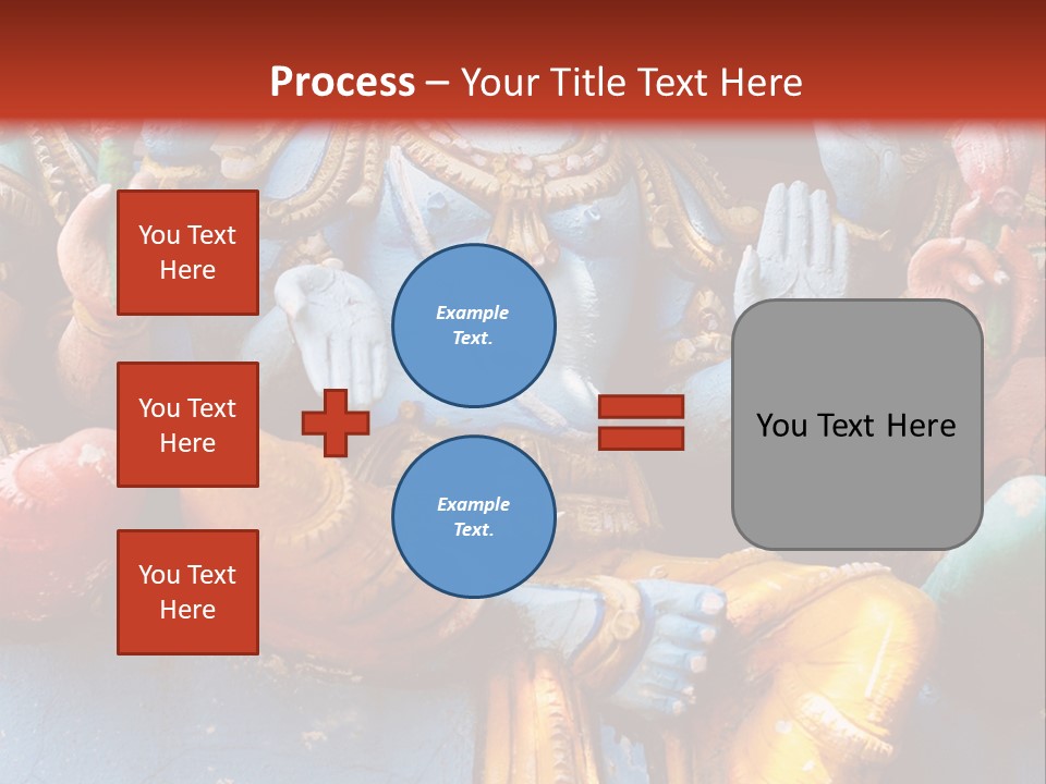 A Statue Of A Hindu God On A Red Background PowerPoint Template