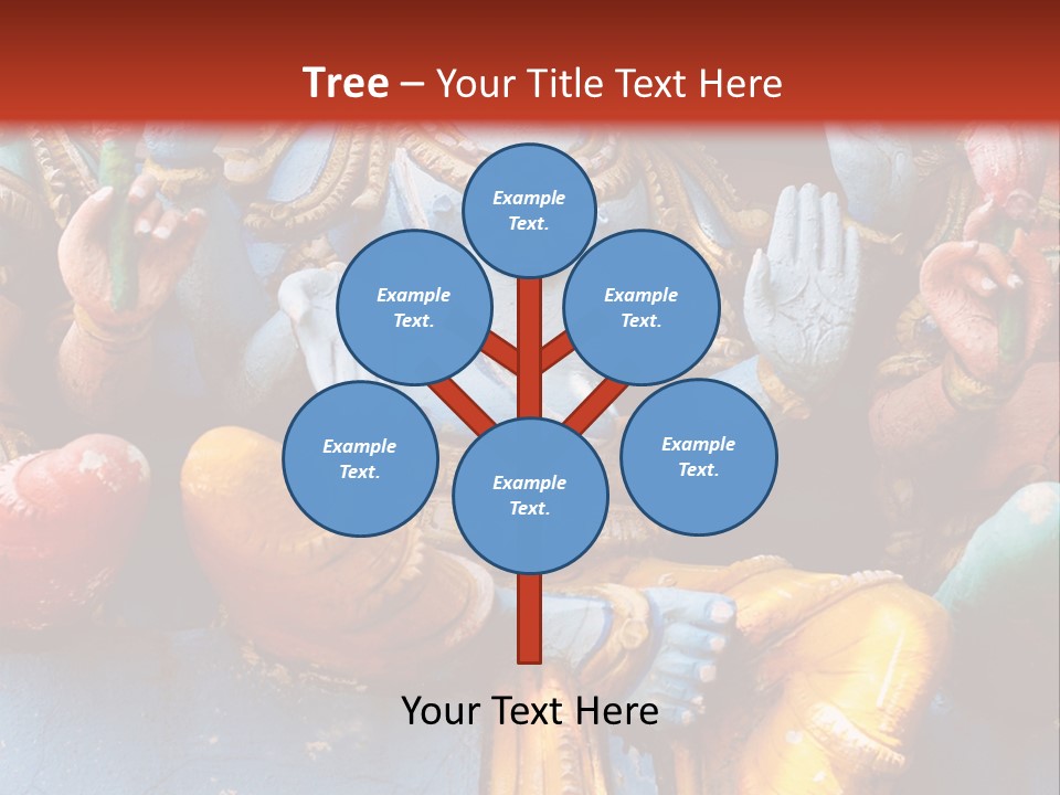 A Statue Of A Hindu God On A Red Background PowerPoint Template