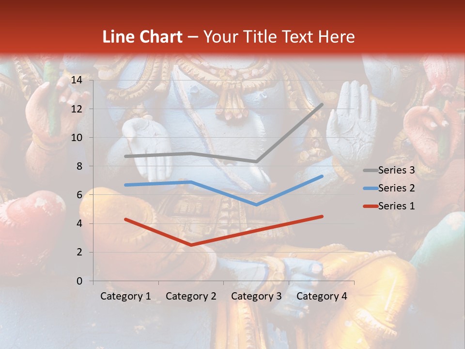 A Statue Of A Hindu God On A Red Background PowerPoint Template