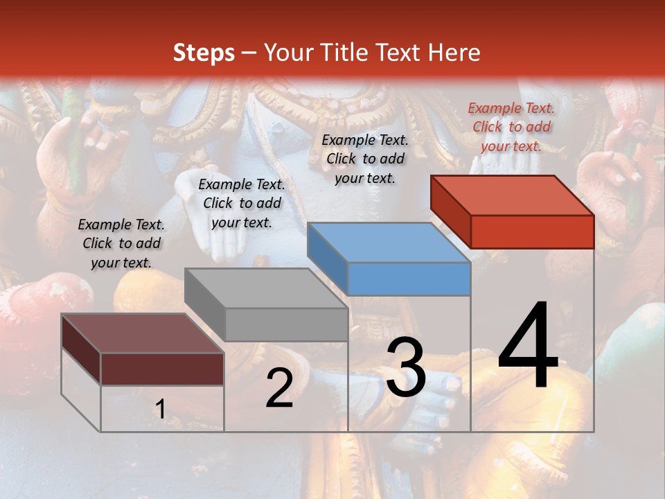 A Statue Of A Hindu God On A Red Background PowerPoint Template