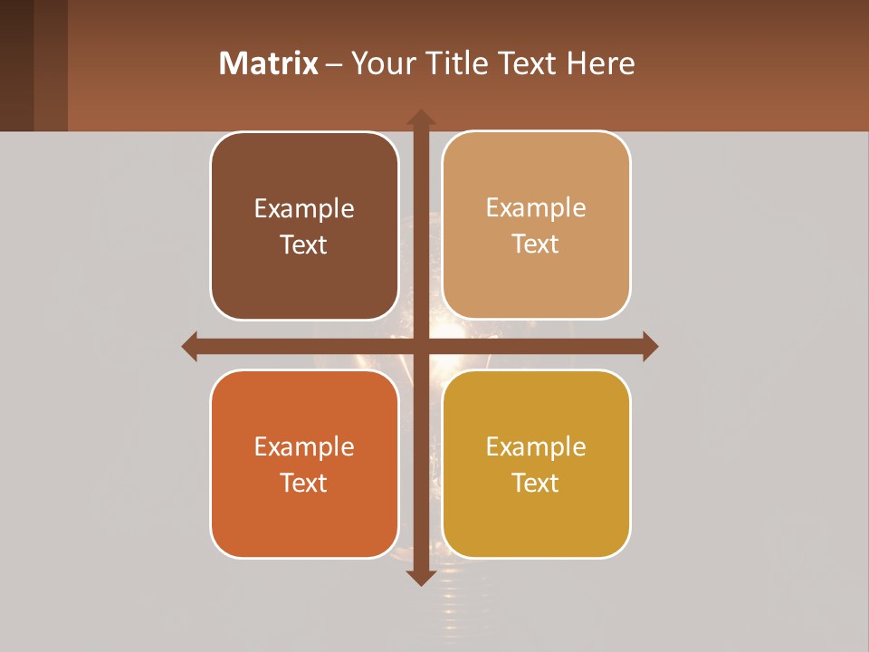 A Light Bulb On Top Of A Wooden Table PowerPoint Template