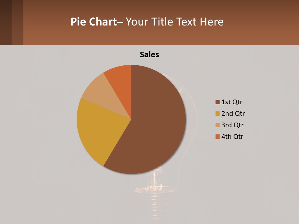 A Light Bulb On Top Of A Wooden Table PowerPoint Template