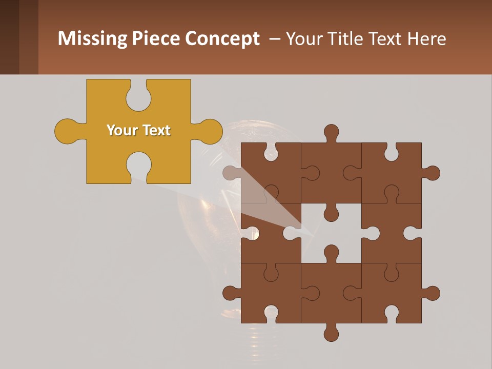 A Light Bulb On Top Of A Wooden Table PowerPoint Template