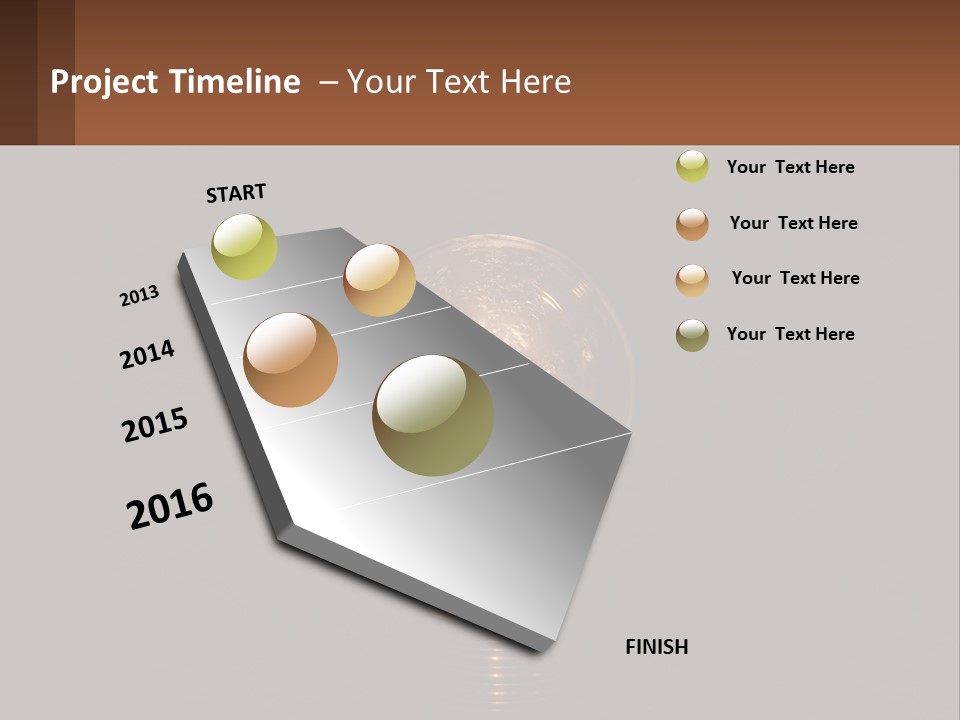 A Light Bulb On Top Of A Wooden Table PowerPoint Template