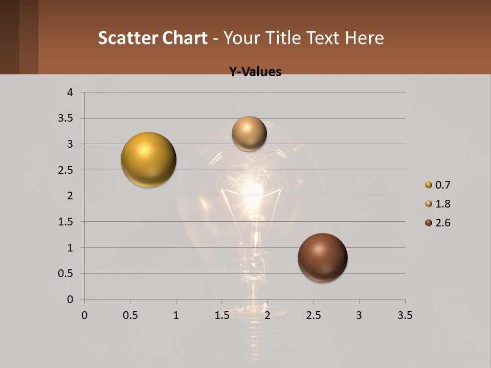 A Light Bulb On Top Of A Wooden Table PowerPoint Template