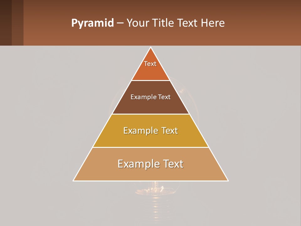 A Light Bulb On Top Of A Wooden Table PowerPoint Template