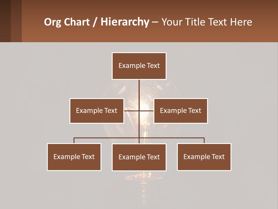 A Light Bulb On Top Of A Wooden Table PowerPoint Template