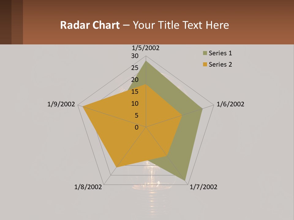 A Light Bulb On Top Of A Wooden Table PowerPoint Template