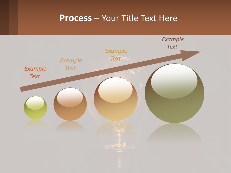 A Light Bulb On Top Of A Wooden Table PowerPoint Template