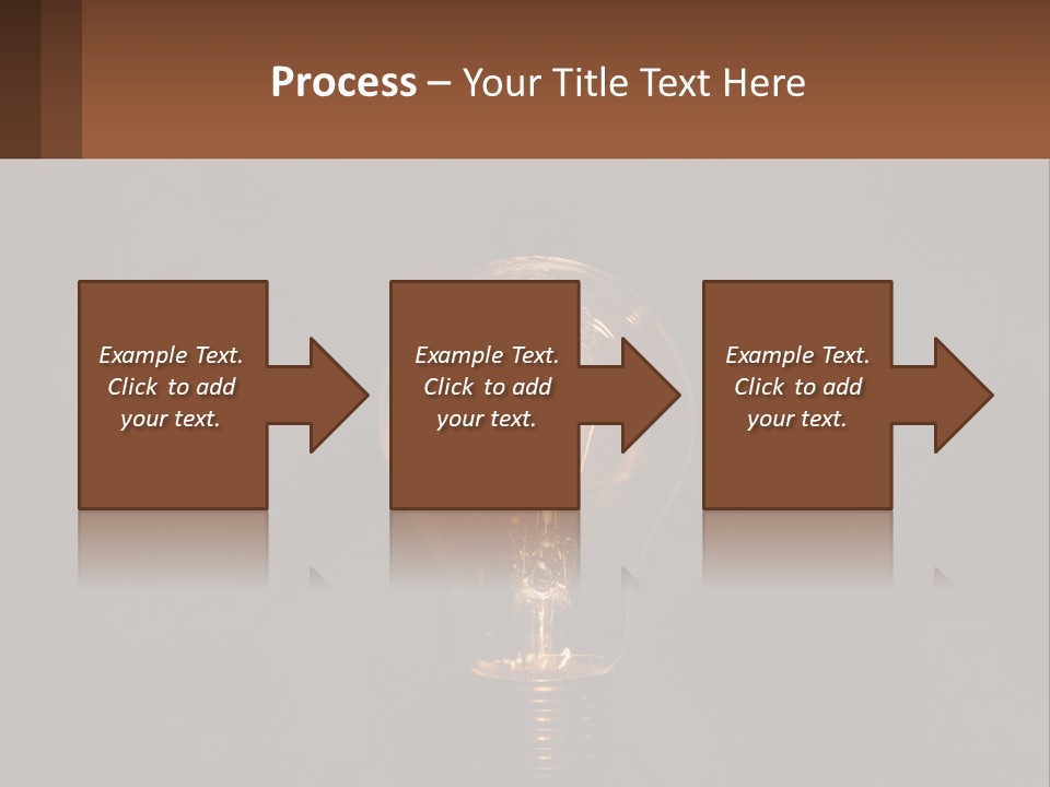 A Light Bulb On Top Of A Wooden Table PowerPoint Template
