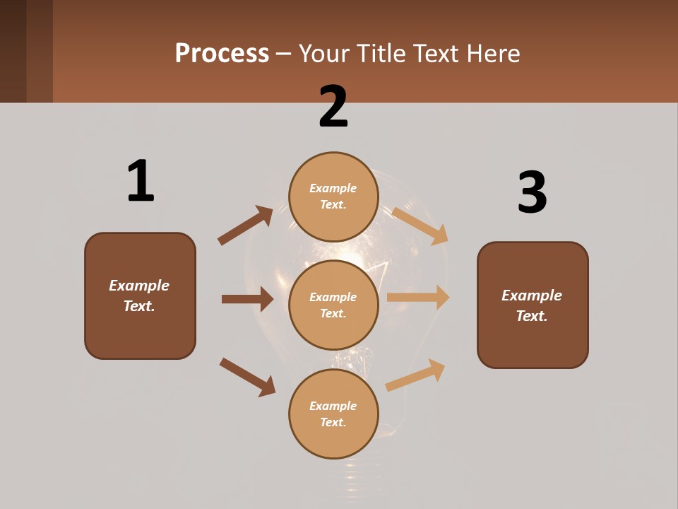 A Light Bulb On Top Of A Wooden Table PowerPoint Template