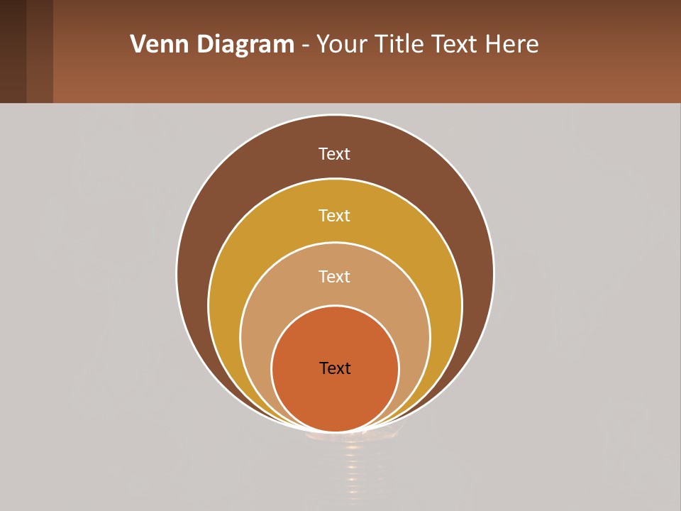 A Light Bulb On Top Of A Wooden Table PowerPoint Template