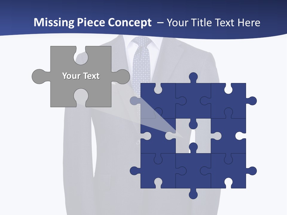 A Suit And Tie On A Mannequin PowerPoint Template