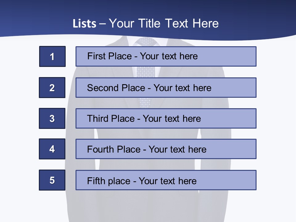 A Suit And Tie On A Mannequin PowerPoint Template