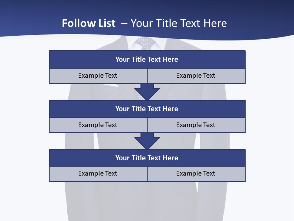 A Suit And Tie On A Mannequin PowerPoint Template