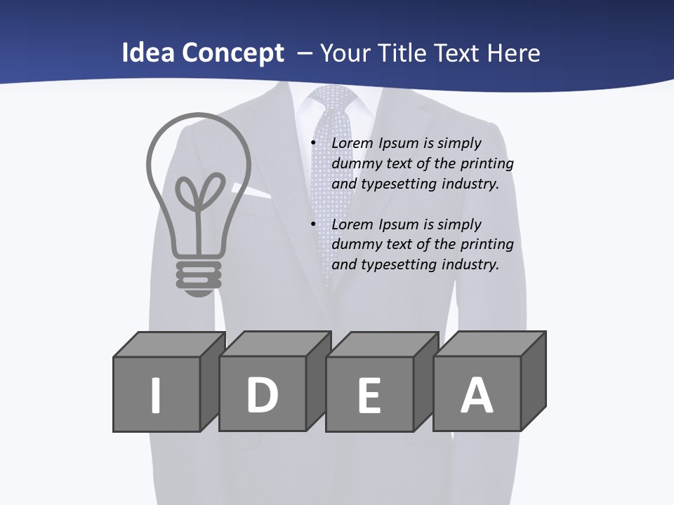 A Suit And Tie On A Mannequin PowerPoint Template