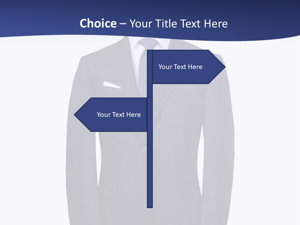 A Suit And Tie On A Mannequin PowerPoint Template