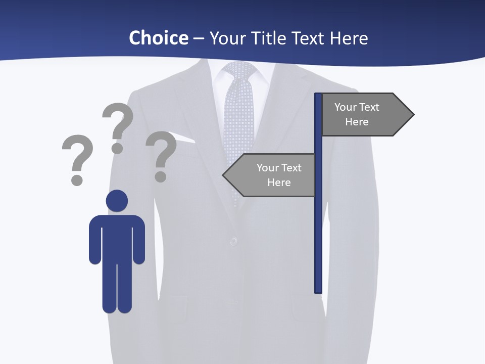 A Suit And Tie On A Mannequin PowerPoint Template