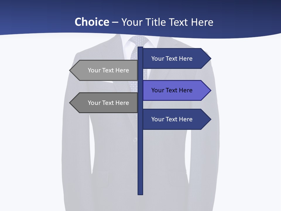 A Suit And Tie On A Mannequin PowerPoint Template