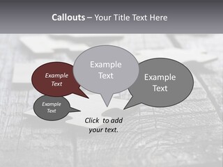 A Group Of Pieces Of A Puzzle On A Wooden Table PowerPoint Template