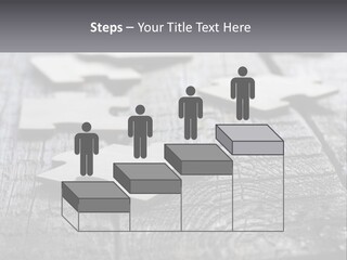 A Group Of Pieces Of A Puzzle On A Wooden Table PowerPoint Template