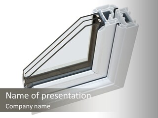 A White Window Frame With A Clear Glass PowerPoint Template