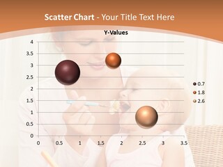 A Woman Feeding A Baby With A Spoon PowerPoint Template