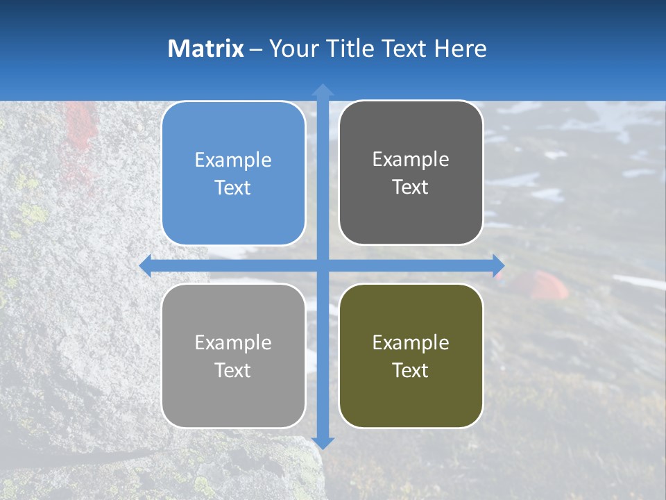 A Large Rock With A Red Cross Painted On It PowerPoint Template