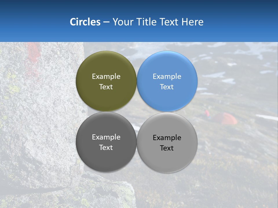 A Large Rock With A Red Cross Painted On It PowerPoint Template