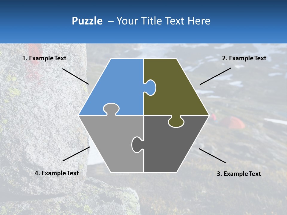 A Large Rock With A Red Cross Painted On It PowerPoint Template