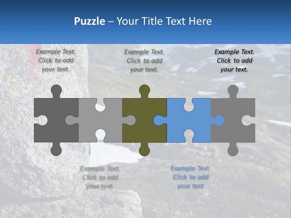 A Large Rock With A Red Cross Painted On It PowerPoint Template